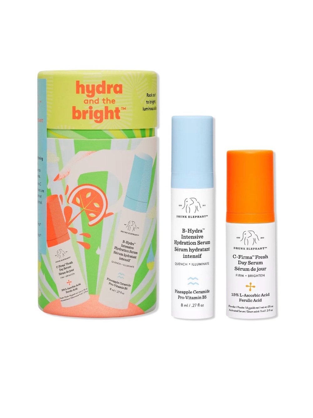 🆕 Drunk Elephant Hydra and the Bright Travel Duo 🩵🧡